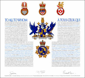 Letters patent granting heraldic emblems to the Parole Board of Canada