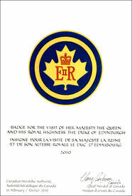 Letters patent registering the Armorial Bearing of Queen Elizabeth II
