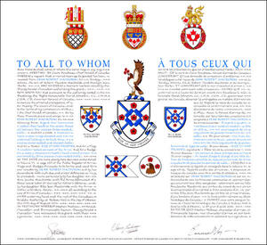Letters patent granting heraldic emblems to Sean Robert Maciborski
