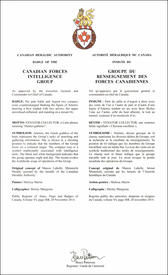 Letters patent approving the badge of the Canadian Forces Intelligence Group