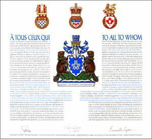 Lettres patentes concédant des emblèmes héraldiques au Service de police de la Ville de Montréal