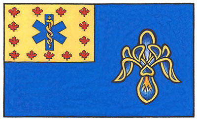 Flag of the Paramedic Chiefs of Canada (Quebec)