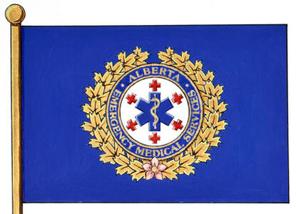 Flag for use by the Alberta Emergency Medical Services