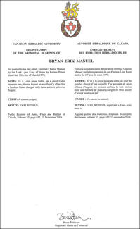 Armoiries de Bryan Erik Manuel Armoiries de Bryan Erik Manuel