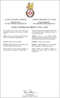 Armoiries de James Sutherland Brown