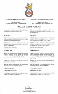Armoiries de William Albert Wallace Armoiries de William Albert Wallace
