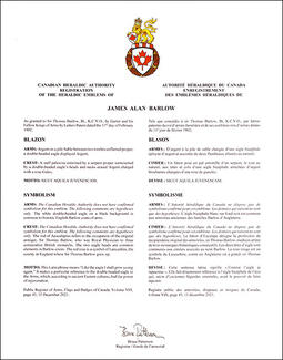 Armoiries de James Alan Barlow Armoiries de James Alan Barlow