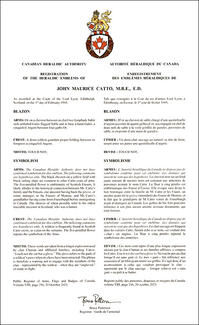 Armoiries de John Maurice Catto