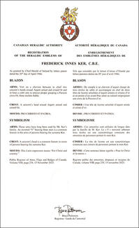 Armoiries de Frederick Innes Ker