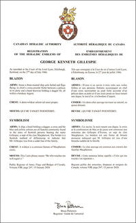 Armoiries de George Kenneth Gillespie