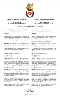 Armoiries de Franklin Wolverton Darroch