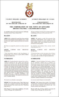 Armoiries de The Corporation of the Town of Kinnaird