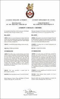Armoiries d'Andrew Chesley Crosbie