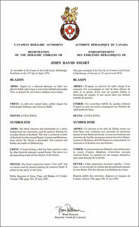 Armoiries de John David Smart