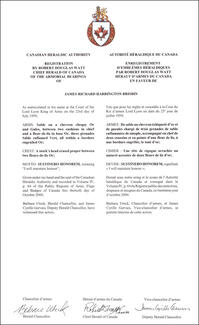 Armoiries de James Richard Harrington Brisbin