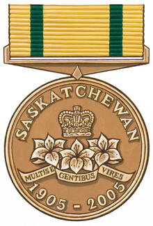 Insigne de La médaille commémorative du centenaire de la Saskatchewan Insigne de La médaille commémorative du centenaire de la Saskatchewan