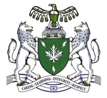 Arms of Algonquin College of Applied Arts and Technology (also known as Collège Algonquin des arts appliqués et de technologie)
