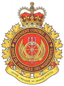 Devise de la 4e Unité de contrôle des mouvements des Forces canadiennes