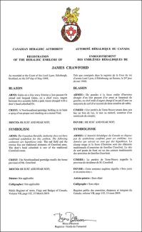Arms of James Crawford