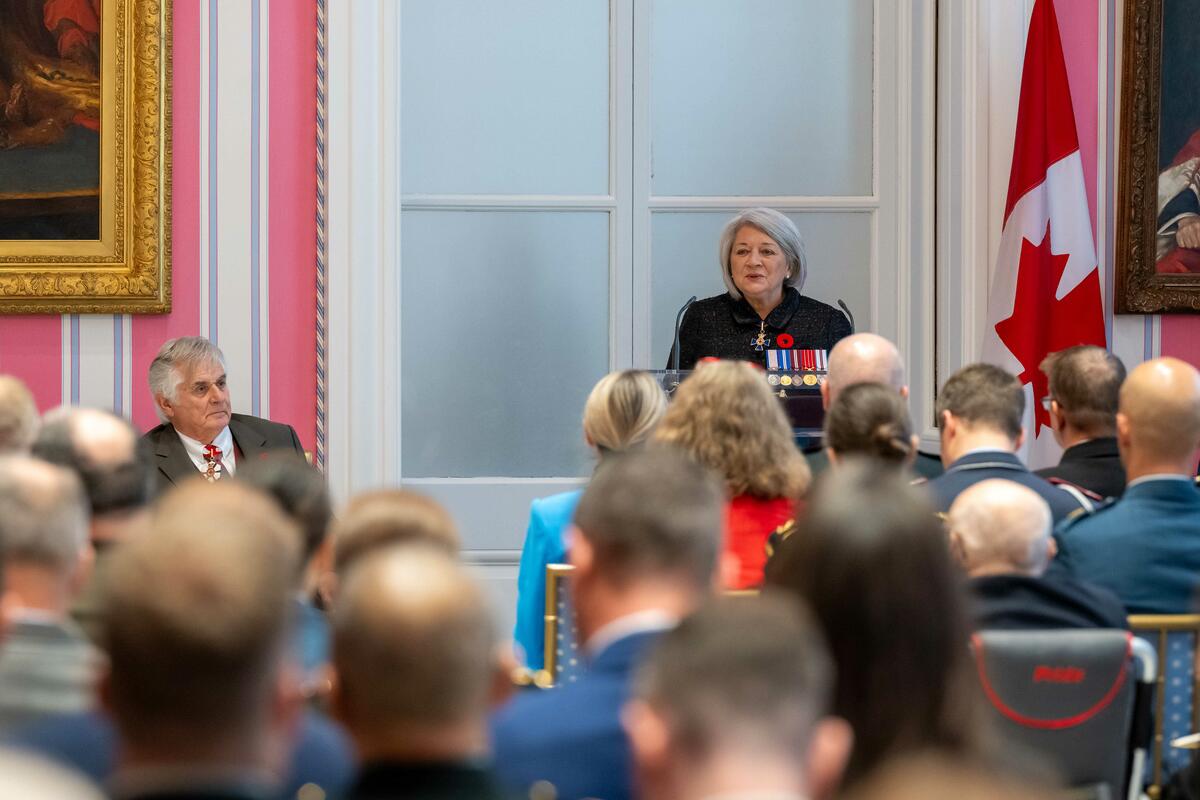 Governor General Mary Simon delivers her remarks