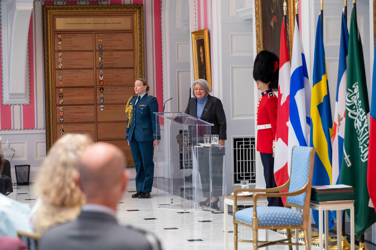 La gouverneure générale Mary Simon prononce son discours