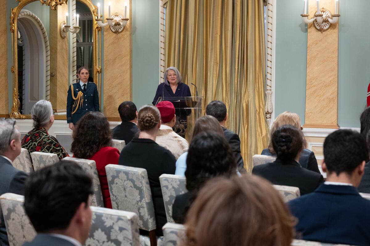Governor General Mary Simon delivers her remarks