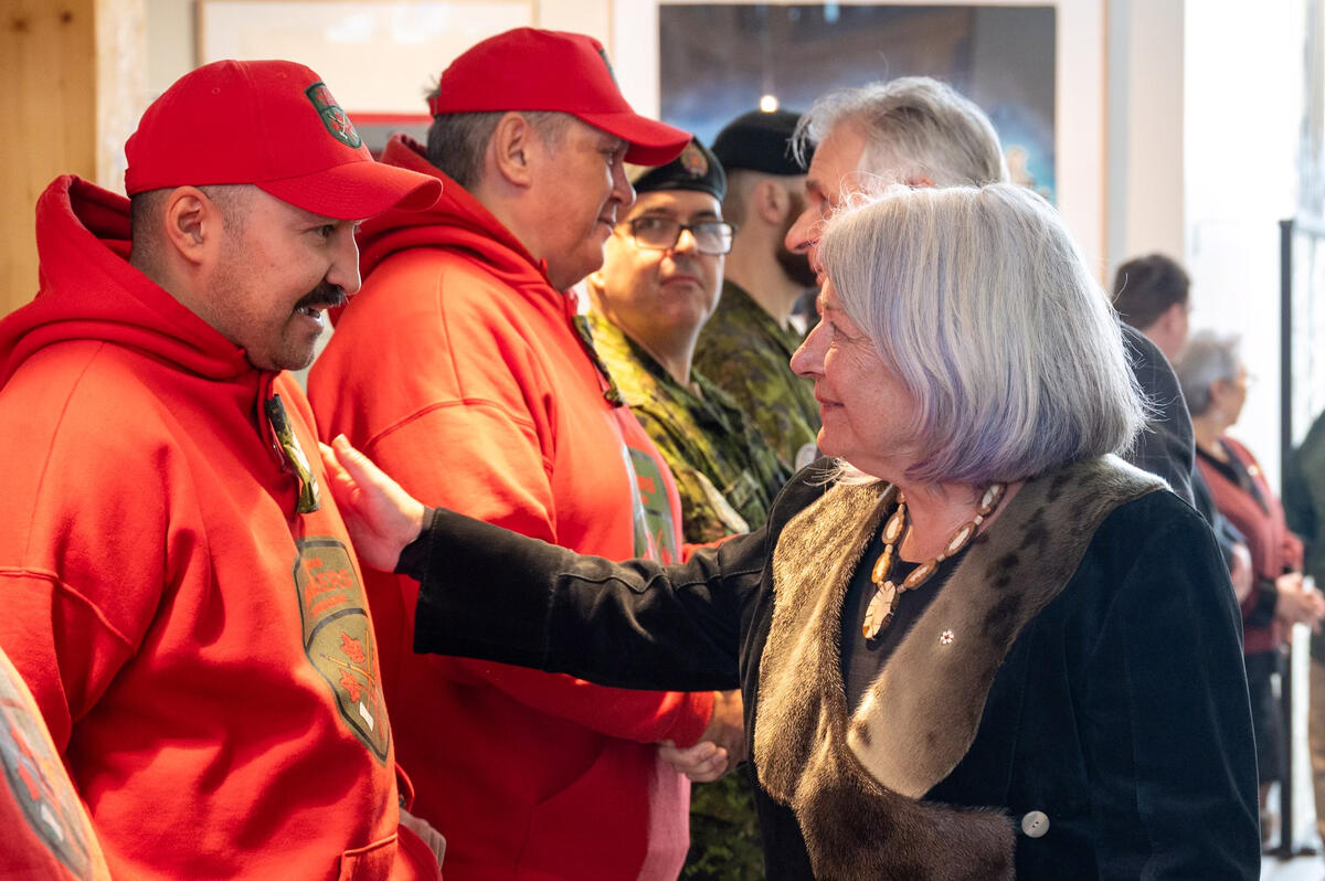 GG Simon greets a Canadian Ranger