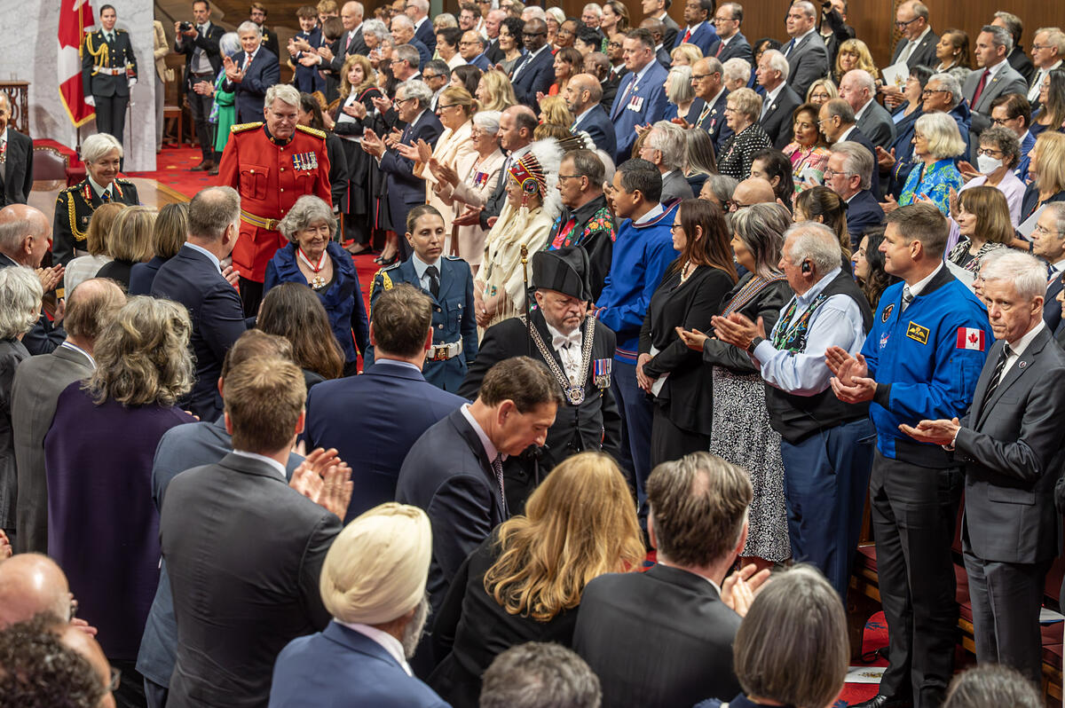 Procession exiting the Senate.