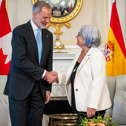 Governor General Mary Simon and His Majesty King Felipe VI, King of Spain at Rideau Hall.