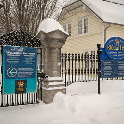 Centre d’accueil des visiteurs en hiver.