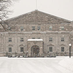 Rideau Hall in the winter.
