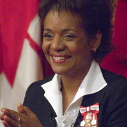 Governor General Michaëlle Jean clapping.