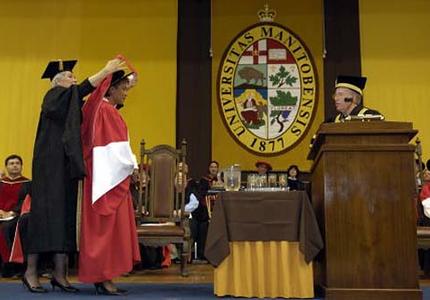 Convocation and Presentation of Honorary Doctorate, University of Manitoba