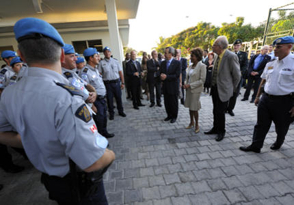 Rencontre avec des policiers canadiens de la  Mission des Nations Unies pour la stabilisation en Haïti (MINUSTAH)