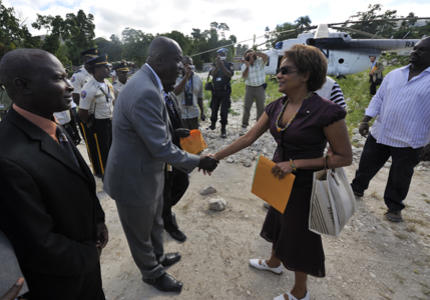 Visit to the disaster area of Ennery in the L'Artibonite region, in Haiti