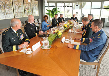 Rencontre avec les membres du Conseil des Forces armées à la Citadelle de Québec