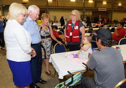 Meeting with Wildfires Evacuees in Saskatchewan