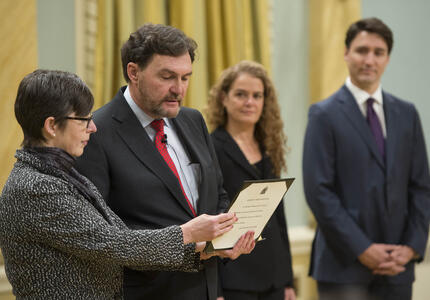 Swearing-In Ceremony of Chief Justice of Canada