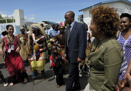 STATE VISIT TO CONGO - Arrival in Goma