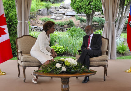 Meeting with President Rene Preval 
