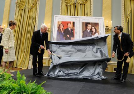 Unveiling of Canada Post Stamps to Commemorate the Upcoming Royal Wedding 