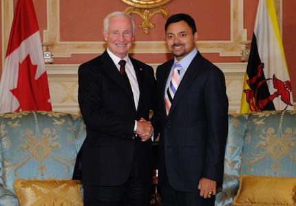 Visite de courtoisie du prince héritier de Brunei Darussalam  