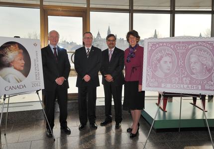 Unveiling of Diamond Jubilee Stamps