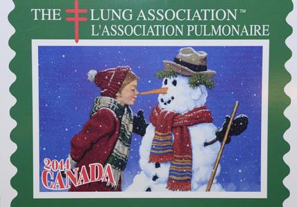 La campagne du Timbre de Noël 2014 de l'Association pulmonaire du Canada