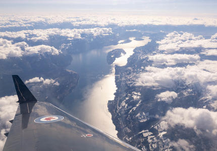 A picture of British Columbia taken from the plane. 
