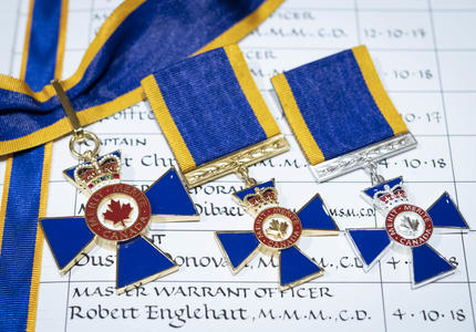 A picture of Order of Military Merit medals