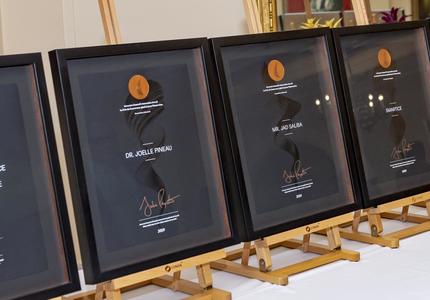 Governor General’s Innovation Awards certificates. 