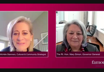 Split screen of Cultural and Community strategist Michèle Stanners and Governor General Mary Simon.
