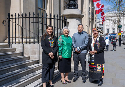 Governor General Mary Simon stands with National Indigenous Organizations Leaders 