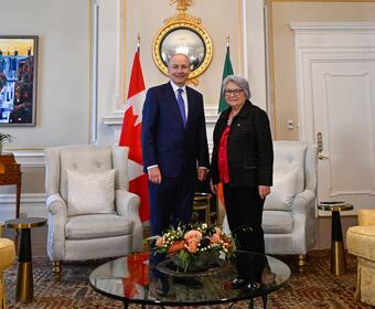 Governor General Mary Simon and His Excellency Micheál Martin, Taoiseach of Ireland.